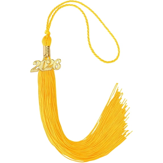 1pc Gradution Tassel for Graduation Cap Hat Gown Headband Decorations,Senior Class of 2026 Congrats Grad Party Favors Supplies Ceremonies Memorial Graduations Decor(Yellow)