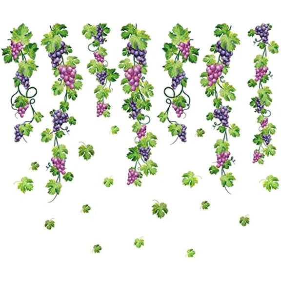1pc Grapes Vine Colorful Sticker DIY Color Fruit Wall Sticker Peel and Stick Children's Bedroom Nursery