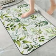 thumbnail image 1 of 1pc Green Leaf Bathroom Rug Bathroom Decor and Accessories- Durable,Anti Slip,And Quick Drying,Suitable For Indoor/outdoor Use - Perfect For Bathrooms,Bedrooms,Kitchens, 1 of 9