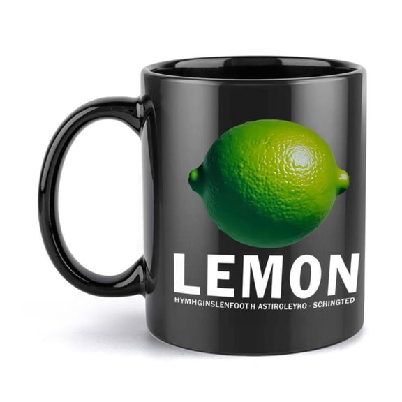 1pc Green Lemon Ceramic Coffee Mug 11oz Reusable Hand Wash Only Multipurpose Drinkware Hot Cold Beverages Ideal Birthday Holiday Gifts Lemon Kitchen Decor