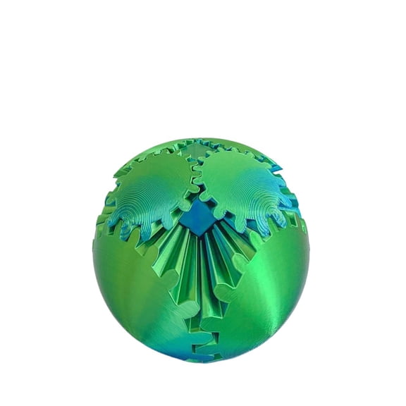 1pc Green Size: 8cm 3D Printed Gear Balls, Hot-selling Stress Relief Balls, Rotating Balls, Infinitely Movable Fingertip Rubik's Cube Balls