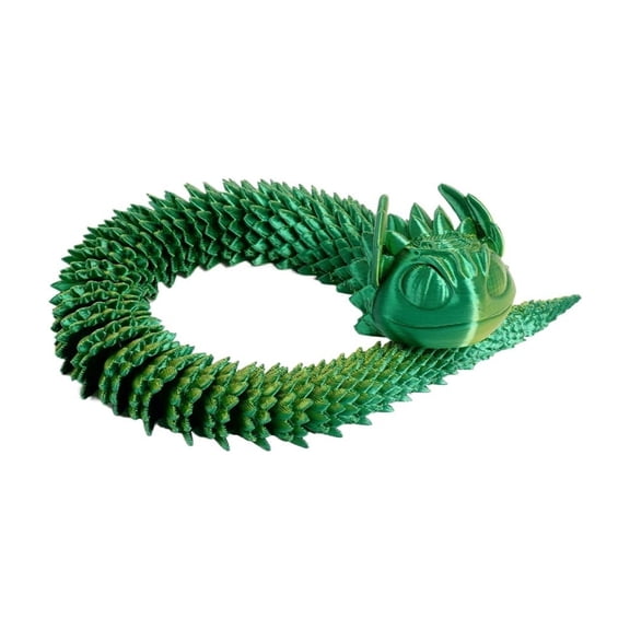 1pc Green Yellow 31CM 3d Printed Snake Joint Movable Viper, Animal Model