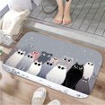 thumbnail image 1 of 1pc Group of Cartoon Cats in Snow Absorbent Non-Slip Bathroom Thickened Flannel Rug Decor,Soft,Quick Drying,Suitable For Indoor/outdoor Use,Bathrooms,Bedrooms,Kitchens,Terrace,Laundry Rooms,16"x24", 1 of 9