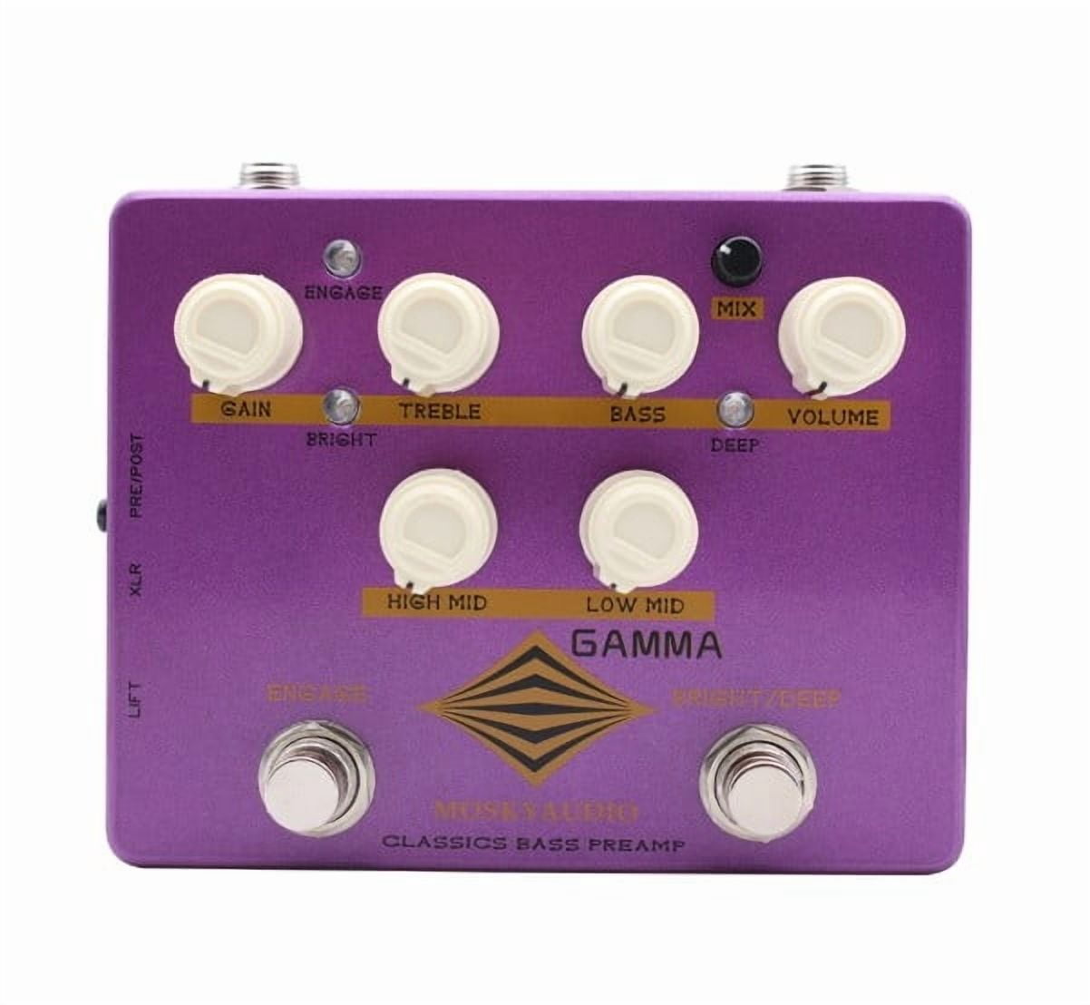 1pc Guitar Distortion Preamp Metal Ultra Bass Effector VersatileWith 6-Band EQ & Headphone Output Electric Guitar Accessories