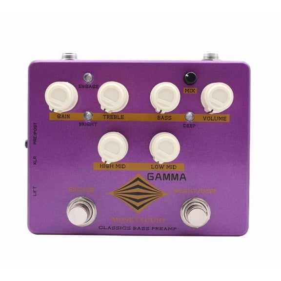 1pc Guitar Distortion Preamp Metal Ultra Bass Effector VersatileWith 6-Band EQ & Headphone Output Electric Guitar Accessories
