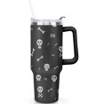 thumbnail image 1 of 1pc Halloween-2 40oz Tumbler with Straw & Handle - Insulated Stainless Steel Cup | Holiday Gift for Man Women (Christmas, Valentine's, Birthday), 1 of 5