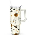 thumbnail image 1 of 1pc Halloween 40oz Tumbler with Straw & Handle - Insulated Stainless Steel Cup | Holiday Gift for Man Women (Christmas, Valentine's, Birthday), 1 of 5