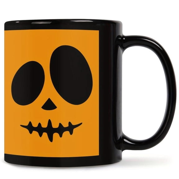 1pc Halloween Ceramic Mug with Festive Pumpkin Face Design Premium Black and Orange Spooky Season Ideal Fall Beverages Coffee or Tea Coffee Mug Playfu