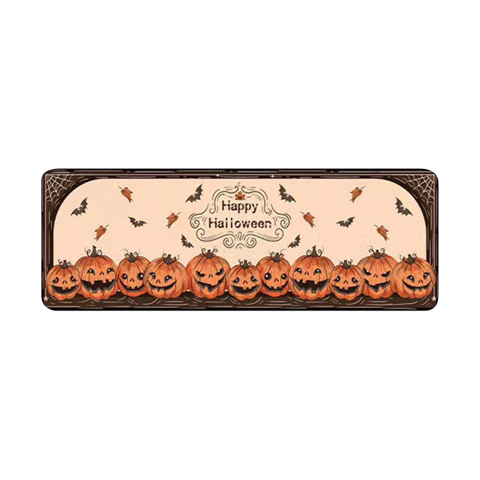 1pc Halloween Floor Mat Kitchen Mat Absorbent Oil Dirt Household Non