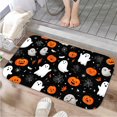 thumbnail image 1 of 1pc Halloween Pattern Absorbent Non-Slip Bathroom Thickened Flannel Rug Decor,Soft,Quick Drying,Suitable For Indoor/outdoor Use,Bathrooms,Bedrooms,Kitchens,Terrace,Laundry Rooms,16"x24", 1 of 9