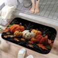 thumbnail image 1 of 1pc Halloween Pumpkins Absorbent Non-Slip Bathroom Thickened Flannel Rug Decor,Soft,Quick Drying,Suitable For Indoor/outdoor Use,Bathrooms,Bedrooms,Kitchens,Terrace,Laundry Rooms,16"x24", 1 of 9