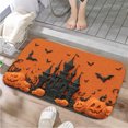 thumbnail image 1 of 1pc Halloween Scene Absorbent Non-Slip Bathroom Thickened Flannel Rug Decor,Soft,Quick Drying,Suitable For Indoor/outdoor Use,Bathrooms,Bedrooms,Kitchens,Terrace,Laundry Rooms,16"x24", 1 of 9