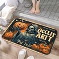 thumbnail image 1 of 1pc Halloween Skull with Pumpkin Absorbent Non-Slip Bathroom Thickened Flannel Rug Decor,Soft,Quick Drying,Suitable For Indoor/outdoor Use,Bathrooms,Bedrooms,Kitchens,Terrace,Laundry Rooms,16"x24", 1 of 9
