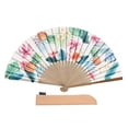 thumbnail image 1 of 1pc Hand Fan Fruits Design Pineapple Foldable 9inch 23cm with Bamboo Rib and Cotton Pouch, 1 of 6