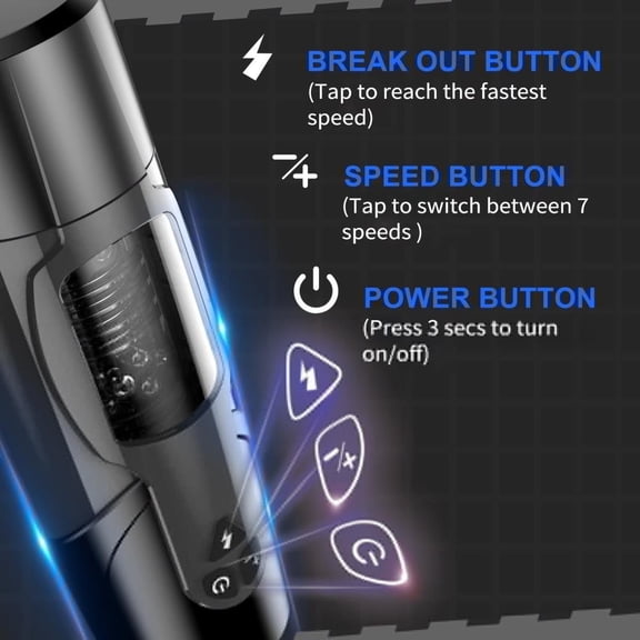 1pc Handheld Deep Tissue Massager - 10 Targeted Massage Modes, Compact Massage Tool for Full Body Relaxation, Sports & Fitness, Travel-Friendly Ergonomic Grip