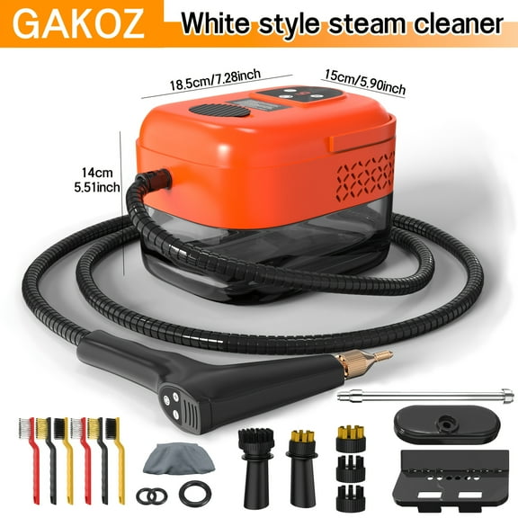 1pc Handheld Portable Steam Cleaner High Temperature Pressurized Steam Cleaning Machine Set with Brush Head for Kitchen Furniture Bathroom Car