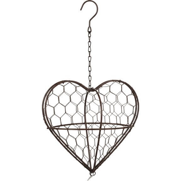 1pc Handmade Fiber Bird Nesting Heart-shaped,Nesting Material for Wild Bird,Refillable Nesting Accessories,Hummingbird Nest/House,Outdoor Garden Decortion,Gifts for Bird,Nature Lovers,6.7''x7''(Grey)