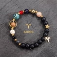 thumbnail image 1 of 1pc Handmade Natural Stone Beaded Bracelet, Aries Taurus Gemini Leo Virgo Libra Scorpio Sagittarius Capricornus Aquarius Pisces Gifts for Women,L0566-Aries, 1 of 27