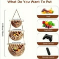 1pc Hanging Basket, Boho Decor Hanging Fruit Baskets And A Small 3 Tier