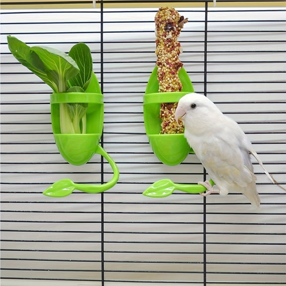 1pc Hanging Bird Feeder, Bone Fish Rack And Feeding Cup. Birds Eat Fruits Or Vegetables. Parrot Calcium Tablet Feeder And Stand. Bird Feeding Bowl, Without Battery