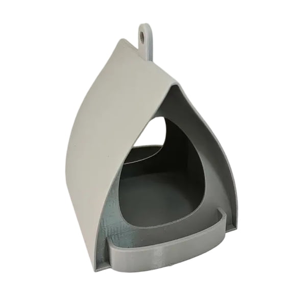 1pc Hanging Bird Feeders - Platform Bird Feeder, Hut Shape Hangable Mounted Feeder, Bird Feeders for Outdoors Hanging (Grey)