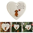 thumbnail image 1 of 1pc Heart-Shaped Dog Sea Glass Christmas Ornament, “Loved by a Dog”2D Acrylic Hanging Pendant, Pet Lover Keepsake for Christmas Tree & Home Wall Decoration – Festive Holiday Gift for Dog Owners, 1 of 8
