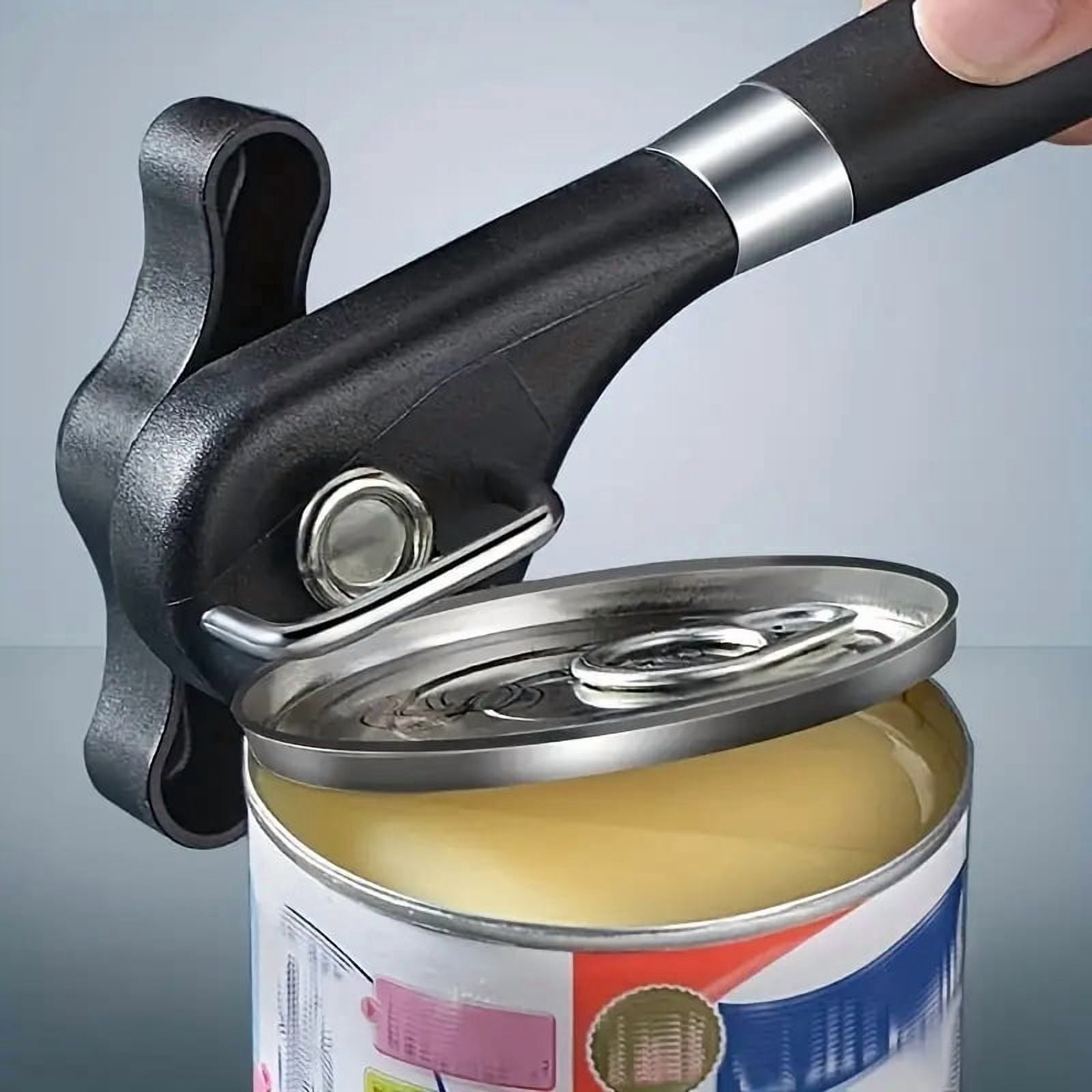 1pc Heavy-Duty Stainless Steel Manual Can Opener, Featuring an Adjustable And Non-Slip Handle - Suitable for Commercial And Residential Use, Equipped with a Lever Mechanism