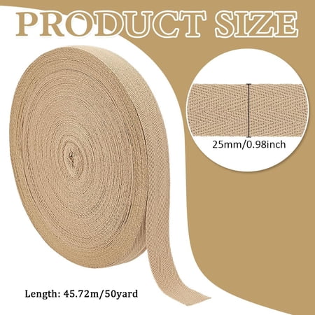 1pc Herringbone Ribbon Clothes Accessories Camel 1 inch(25mm)