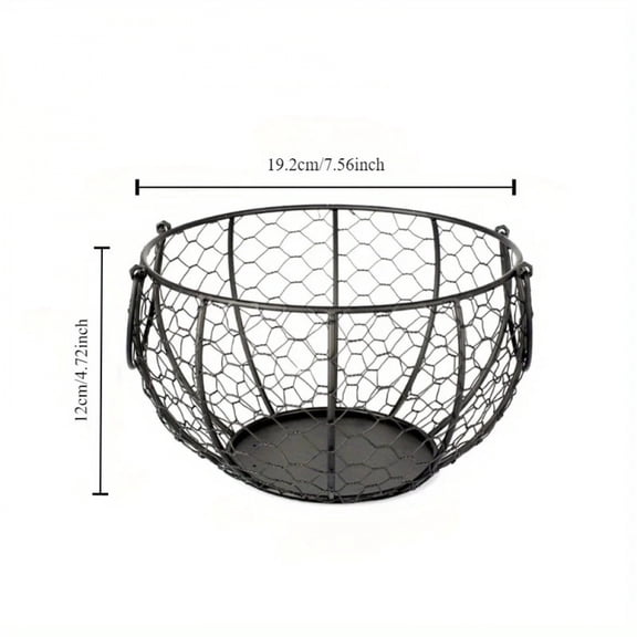 1pc High Quality Kitchen Storage Metal Wire Egg Basket Farm Chicken Cover Egg Holder Organizer Storage Basket