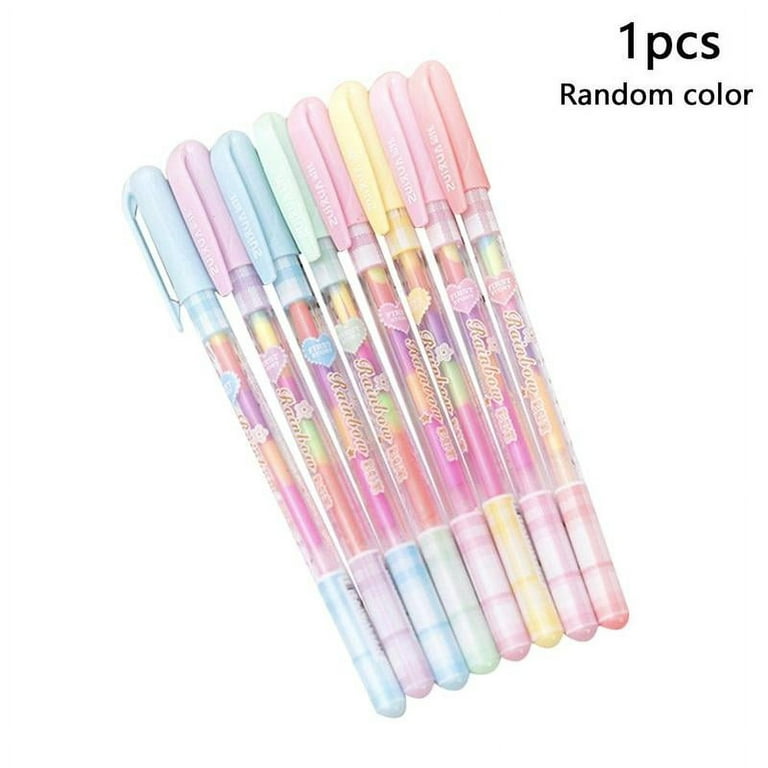 1pc Highlighter Pastels Colorful Ink Rainbow Color Pen Gouache M5V6 Pens G  O9V2
