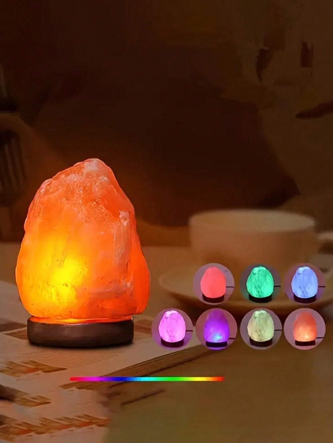 1pc Himalayan Salt Lamp LED Crystal Salt Lamp Lighting Nightlight USB Powered Suitable For Baby Room Bedroom Sleep Aid Holiday Decor Home Decor Party Decor Bedroom