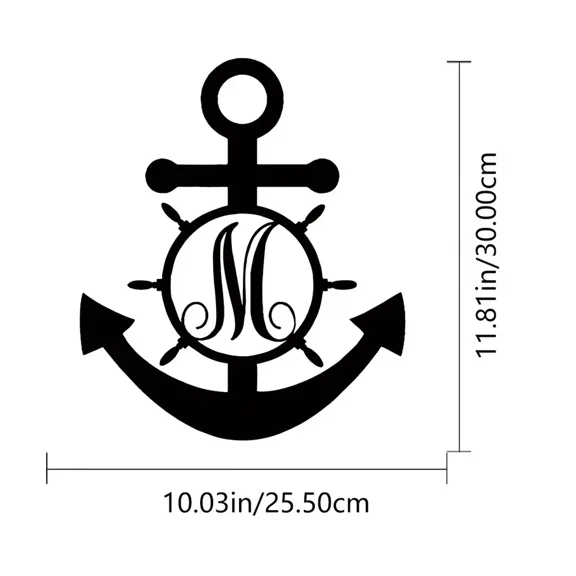 1pc Home Decor Modern Art Decor, Anchor Wall Decor, Metal Wall Decor, Interior Decor for Kitchen Bathroom Living Room