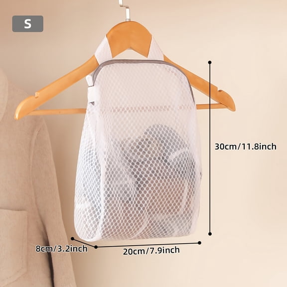 1pc Honeycomb Mesh Laundry Bag with Zipper - Wall-Mounted, Multi-Functional Clothes Storage Organizer for Bedroom & Bathroom