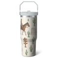 thumbnail image 1 of 1pc Horse 30oz Tumbler with Straw & Handle - Insulated Stainless Steel Cup | Holiday Gift for Man Women (Christmas, Valentine's, Birthday), 1 of 7
