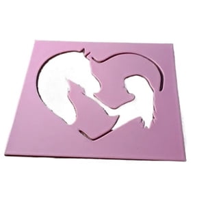 1pc Horse Themed Plastic Stencil 3D Printed Craft Tool