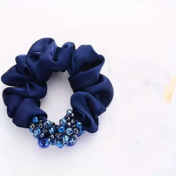 1pc Hot selling hair loop, high-end Pearl headband, Women's bracelet, large intestine hair loop, simple temperament, hair tie, big forest, adult coiled hair tie, leather band, headband