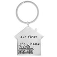 1pc House Shaped Keychain Fashion Stainless Steel Key Ring Key Decors