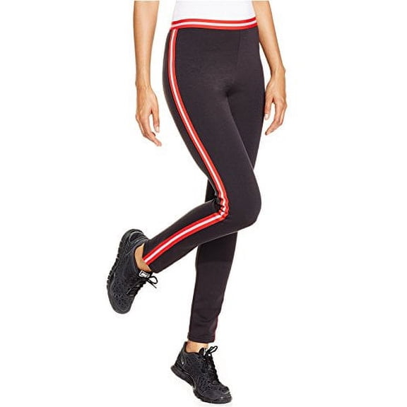 1pc Hue Women's Sporty Stripe Ponte Leggings Small, BLK