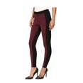 thumbnail image 1 of 1pc Hue Womens Blocked Microsuede Leggings Wine X-Large 16-18, 1 of 1