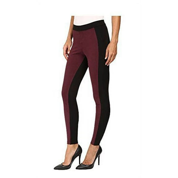 1pc Hue Womens Blocked Microsuede Leggings Wine X-Large 16-18