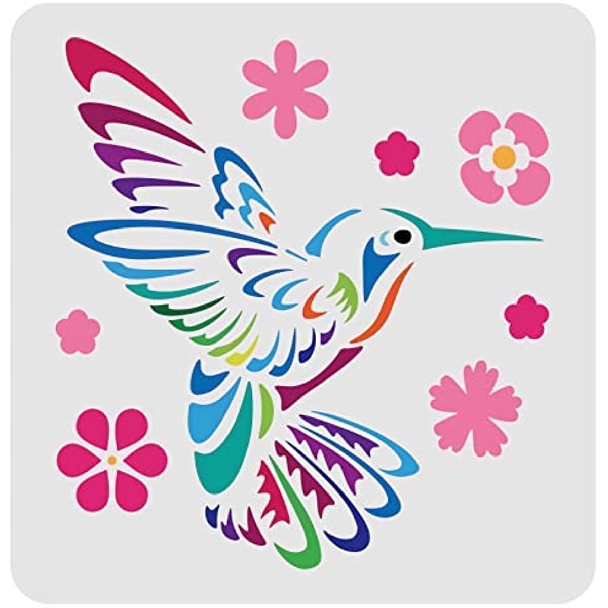 1pc Hummingbird Stencil Decoration Template 11.8x11.8 inch Plastic Bird ...