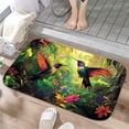 thumbnail image 1 of 1pc Hummingbirds in Tropical Absorbent Non-Slip Bathroom Thickened Flannel Rug Decor,Soft,Quick Drying,Suitable For Indoor/outdoor Use,Bathrooms,Bedrooms,Kitchens,Terrace,Laundry Rooms,16"x24", 1 of 9