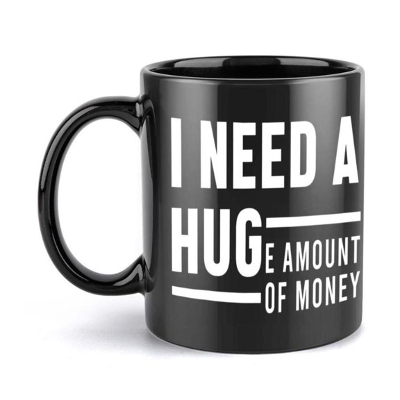 1pc Humorous 11oz Ceramic Mug with I Need a Design Black Coffee Cup with White Text Birthdays Holidays Office Family and Parties Hand Wash Only Coffee Bar Accessories