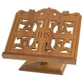 thumbnail image 1 of "1pc IHS Carved Bible Stand 15W x 14 H top, 12 1/4"" H", 1 of 1