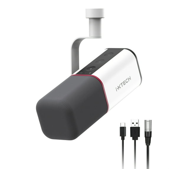 1pc IXTECH USB-C Dynamic Microphone, Cardioid Polar Pattern Vocal Recorder for Podcasting, Streaming, Gaming, Voice-Over - USB Powered, 36V Max, No Battery Required