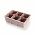 1pc, Ice Cube Tray With Lid, 6 Cavity Flexible Food Grade Silicone Ice ...