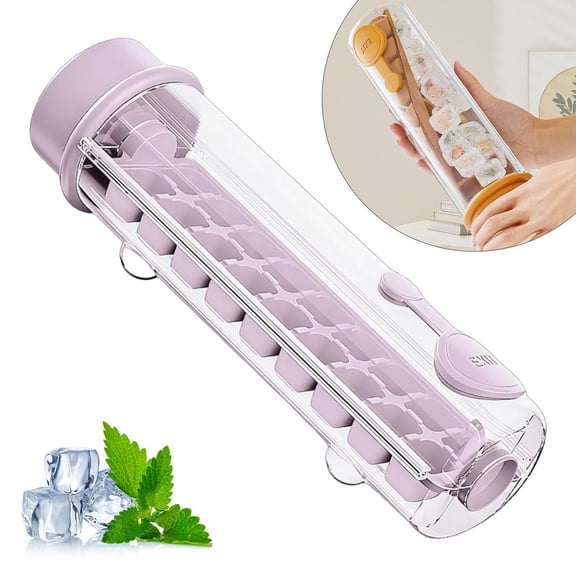 1pc Ice Maker Cup Kitchen Ice Grid Ice Cube Tray For Home Bar Purple