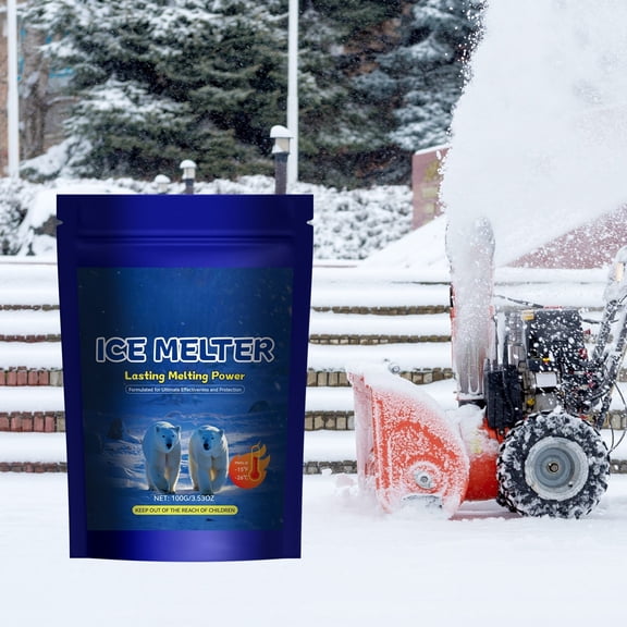 1pc Ice Melt, 100g Snow Remover Agent, Patio Deicer Solution for Driveway, Garage, Sidewalk, Concrete, Road, Garden, Winter Roof, Staircase