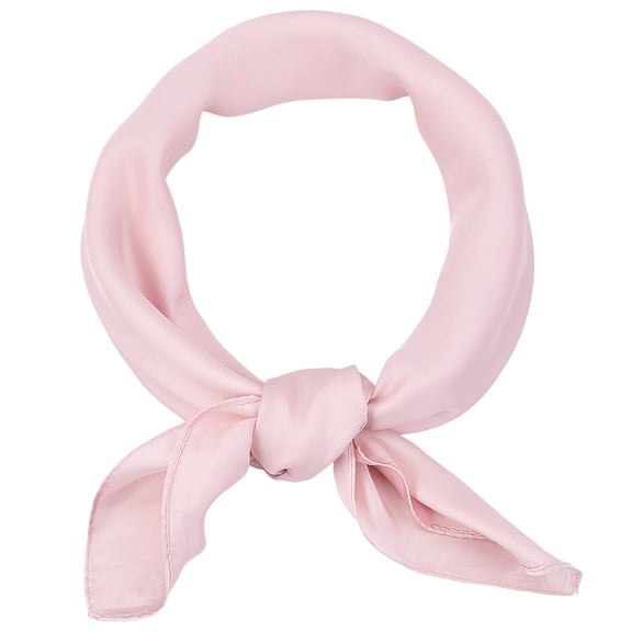 1pc Imitated Silk Fabric Scarf for Women Girls Square Misty Rose 700x700x0.5mm