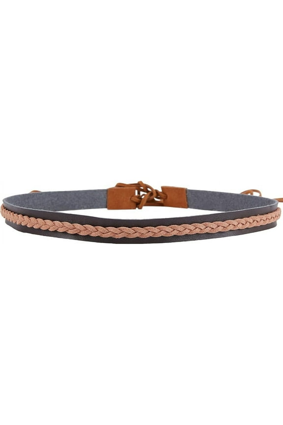 1pc Imitation Leather Southwestern Cowboy Hat Belt Hat Band for Hat Accessories Black 49-1/2 inch(125.7cm)